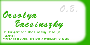 orsolya bacsinszky business card